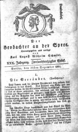 52. Stueck, 26. Dezember 1831