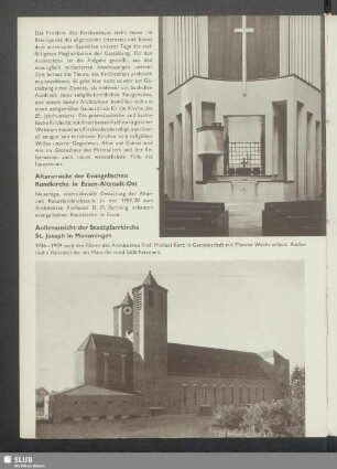 Außenansicht der Stadtpfarrkirche St. Joseph in Memmingen