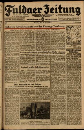 Ausgabe vom Montag, den 26. Juni 1944.