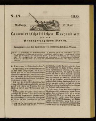 No 17. 1836. 22. April