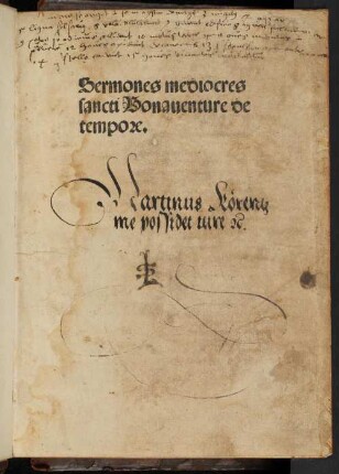 Sermones mediocres sancti Bonauenture de tempore
