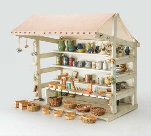 Spielzeug: Marktstand mit Zubehör