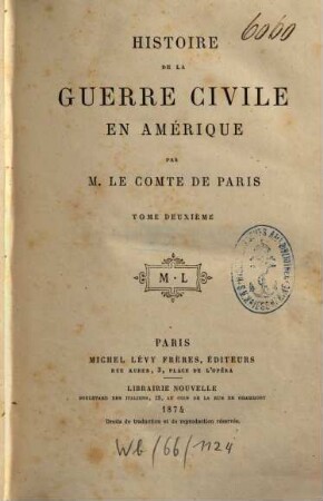 Histoire de la guerre civile en Amérique, 2