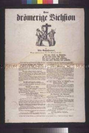 Satirisches Flugblatt (Serie): Eene drömerige Viehsion (Ullo Bohmhammel); undatiert