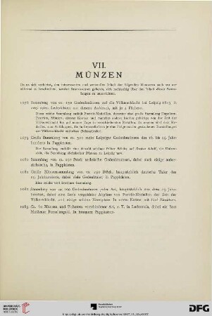 VII. Münzen (Nr. 1078-1083)