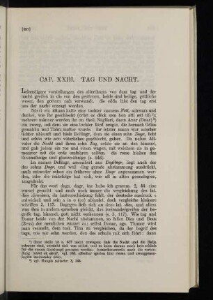 Cap. XXIII. Tag und Nacht.