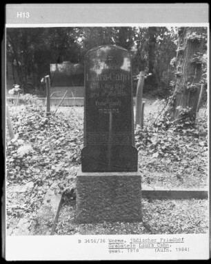 Grabstein der Laura Cahn (gestorben 1918)