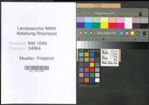 Entnazifizierung Friedrich Mueller , geb. 17.12.1882 (Veterinärrat)