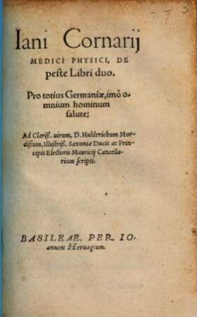 De peste : libri duo