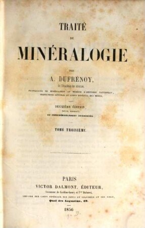 Traité de Minéralogie, 3