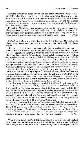 Engler, Michael :: Spuren der Geschichte Schleswig-Holsteins, mit Texten von Claus Ahrens : Neumünster, Wachholtz, 1993