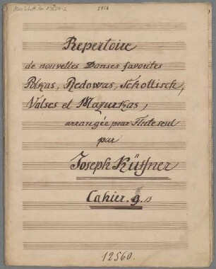 6 Dances; fl; HenK WoO 113/13 - BSB Mus.Schott.Ha 13624-2