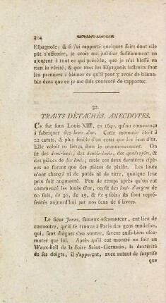 32. Traits Détachés. Anecdotes.