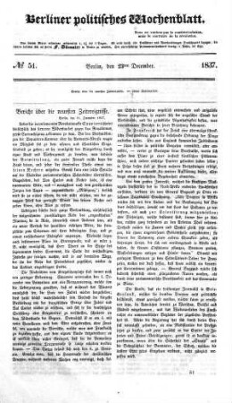 No 51, 23. December 1837