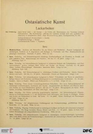 Ostasiatische Kunst (Nr. 1-254)
