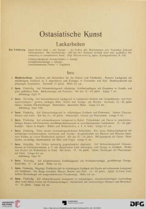 Ostasiatische Kunst (Nr. 1-254)