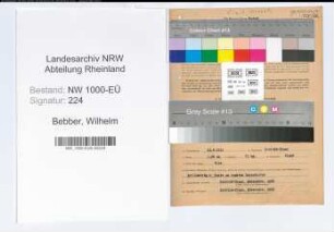 Entnazifizierung Wilhelm Van Bebber, geb. 24.09.1911 (Verwaltungsinspektor)