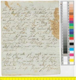 Brief von Schiller, Friedrich an Goethe, Johann Wolfgang von