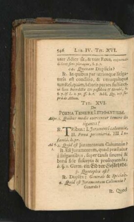 Tit. XVI. De Poena Temere Litigantium.