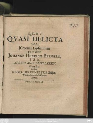 Quasi Delicta