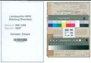 Entnazifizierung Eduard Hanssen , geb. 29.03.1906 (Buchhalter)