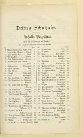 Drittes Schuljahr
