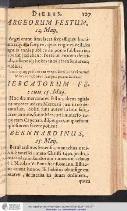 Mercatorum festum, 15. Maÿ.
