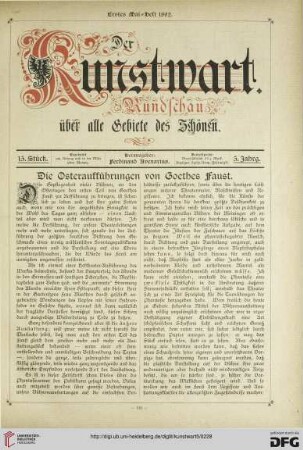 Heft 15 (1. Maiheft 1892)