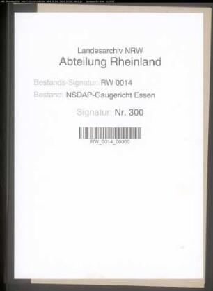 Zurückweisung der Beschwerde des Pg. Wilhelm HOLLÄNDER, geb. 28.3.1907, Schriftleiter in Oberhausen, gegen den Ausschluß aus der NSDAP nach strafrechtlicher Verurteilung wegen Unterschlagung von Geldern zum Nachteil der DAF.