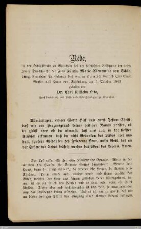 Rede ... 05. Oktober 1863