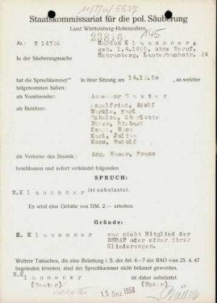 Klaussner, Markus