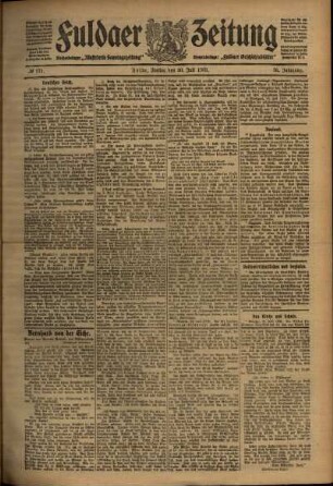 Ausgabe vom Freitag, den 30. Juli 1909.
