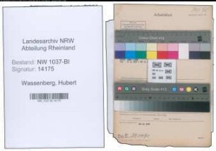 Entnazifizierung Hubert Wassenberg , geb. 21.05.1915 (Steuerberater)