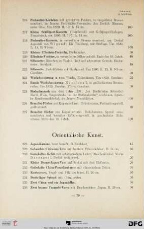 Orientalische Kunst (Nr. 228-248)