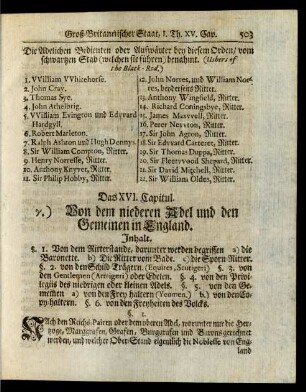 Das XVI. Capitul.