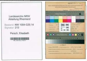 Entnazifizierung Elisabeth Persch , geb. 25.08.1905 ()