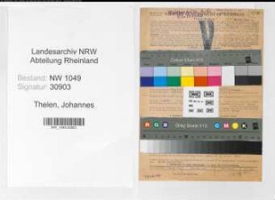Entnazifizierung Johannes Thelen , geb. 11.11.1911 (Ingenieur)
