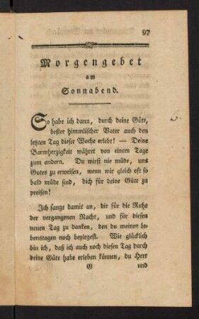 97-103, Morgengebet am Sonnabend