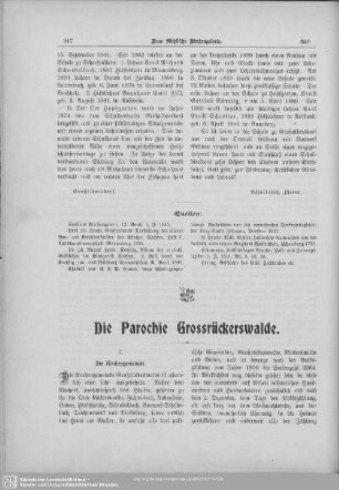 Die Parochie Grossrückerswalde