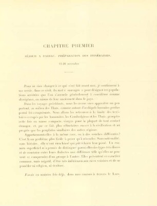 Chapitre premier. Séjour a Bassac. Préparation des itinéraires