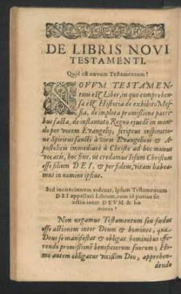 De Libris Novi Testamenti.