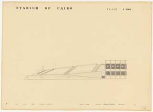 Sportfield Kairo Main Stadium: West Elevation 1:200