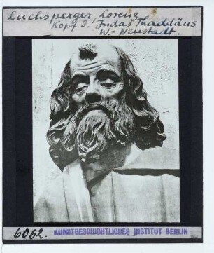 Luchsperger, Apostelzyklus im Dom von Wiener Neustadt : Apostelfigur, Thaddäus, Kopf