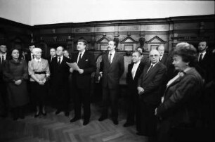 Freiburg: Rathaus, Gratulationskur, 60. Geburtstag Bürgermeister Berthold Kiefer