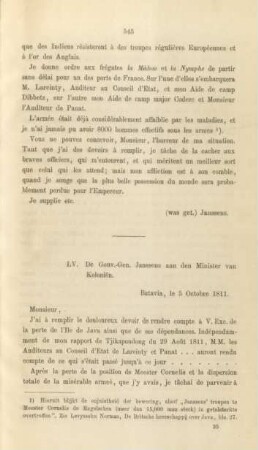 LV. De Gouv.-Gen. Janssens ... 5 Octobre 1811