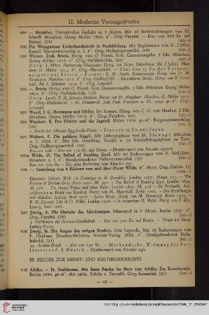 III. Bücher zur Kunst- und Kulturgeschichte (Nr. 510 - 889)