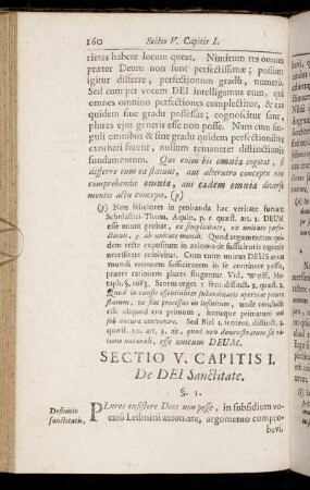 Capitits I. De DEI Sanctitate