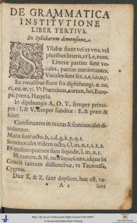 De Syllabarum dimensione