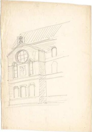 Schmidt, Friedrich von; Skizzen und Reisezeichnungen - Fassade (Perspektive)