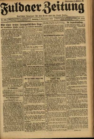 Ausgabe vom Sonntag, den 04. November 1923.